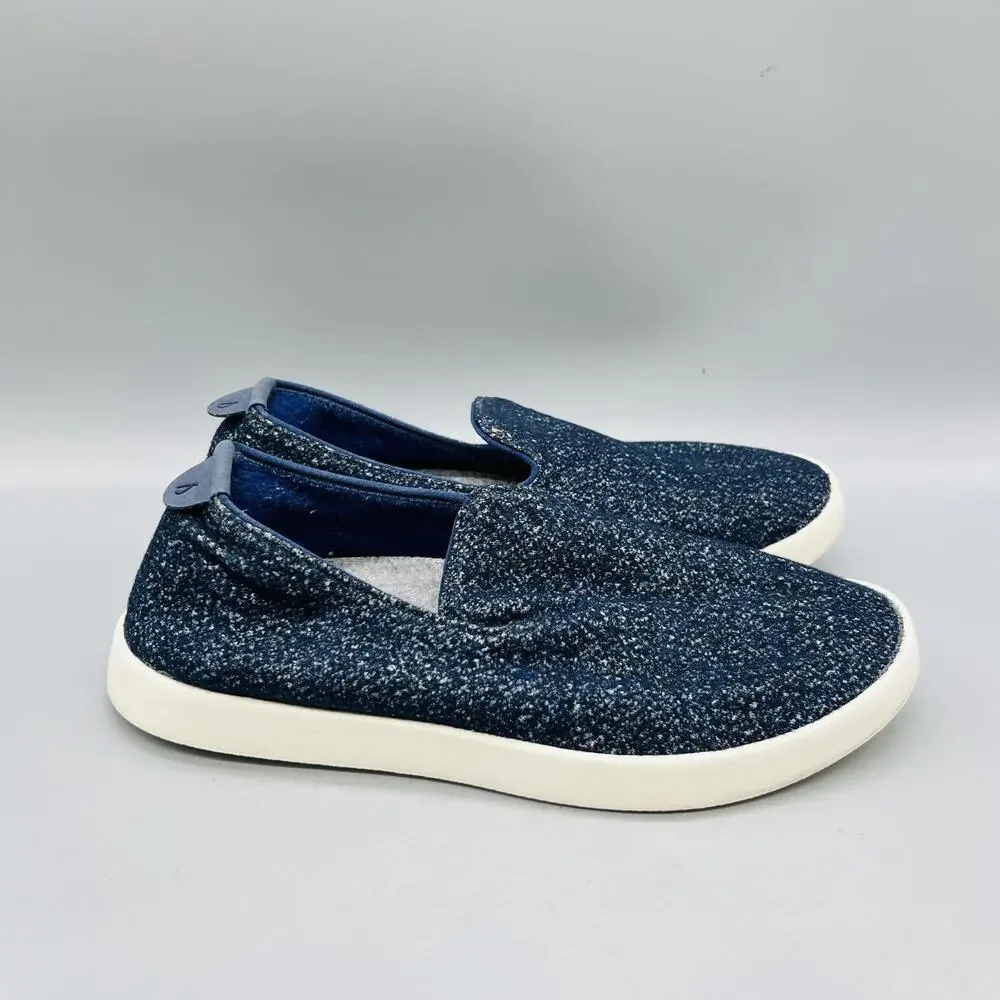 Allbirds Shoes Women 8 Blue Wool Lounger Slip On Walking Sneakers Comfort Casual